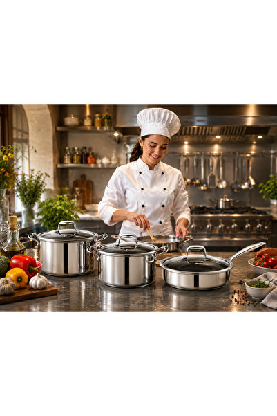 MISTERCOOK 🔥   Mr. Cook Luxury Cookware-4 Piece Stainless Steel Pot and Pan ...
