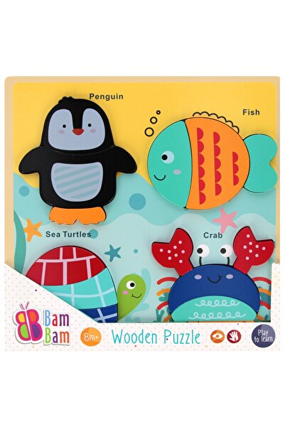 Bambam Puzzle de lemn, BamBam, Animale subacvatice