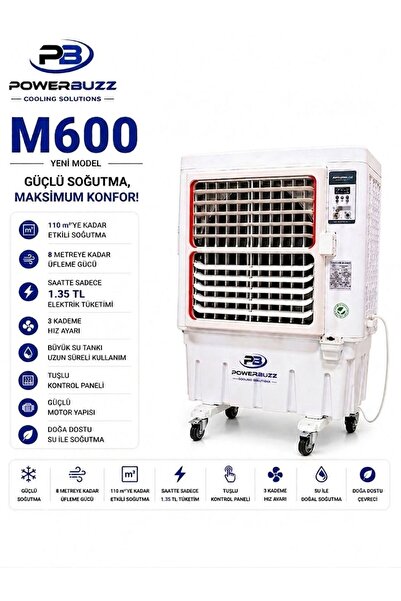 POWERBUZZ PORTATİF - EVAPORATİF SULU SOĞUTMA -POWERBUZZ SOĞUTUCU - M-600