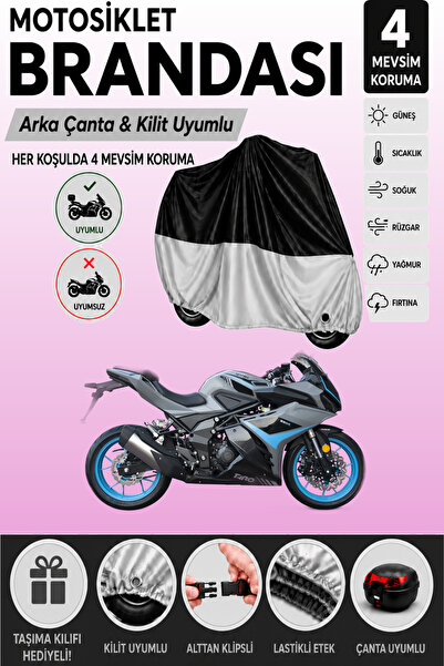 Cemku Double Black Top - Gray Bottom, Rear Bag Compatible Yuki Taro Gp1 Motor...
