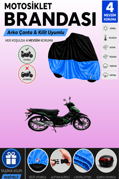 Cemku Double Black Top - Blue Bottom, Rear Bag Compatible Mondial 100 Sfs Spo...