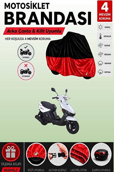 Cemku Double Black Top - Red Bottom, Rear Bag Compatible Rks Rico Motorcycle ...