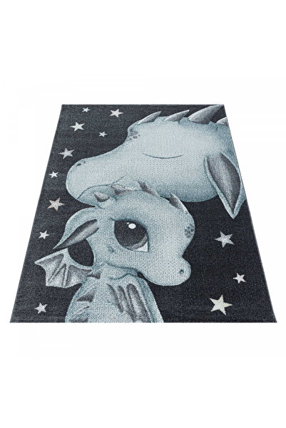 Ayyildyz Pacifiers children's Rug , blue and gray, 160 cm x 230 cm