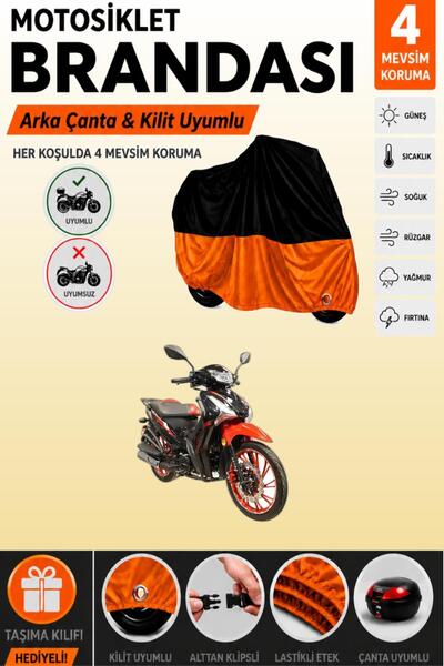 Cemku Double Black Top - Orange Bottom, Rear Bag Compatible Arora Smart 50 X ...
