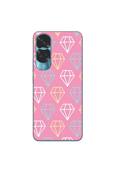 OEM Husa compatibila cu Honor 90 Lite 5G Silicon Gel Tpu Model Diamond Patter...