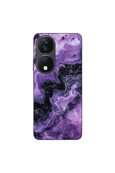 OEM Husa compatibila cu Honor X7b Silicon Gel Tpu Model Abstract Purple Marble