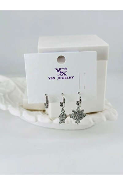 atastore2017 Zircon Stone Triple Combination Earrings