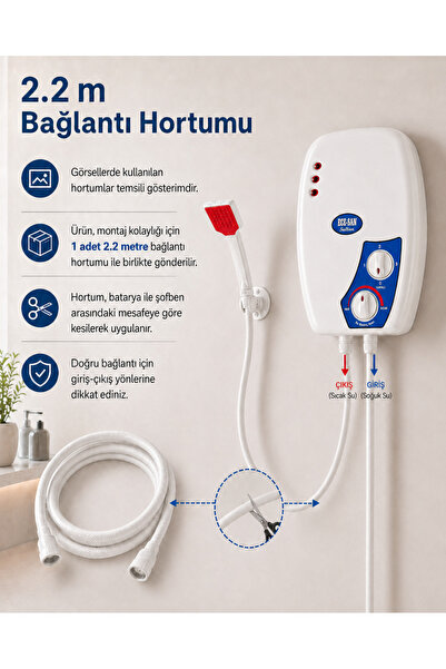 Egesan Sultan Şofben A Sınıfı 7350W Ani Su Isıtıcı (Montajsız)