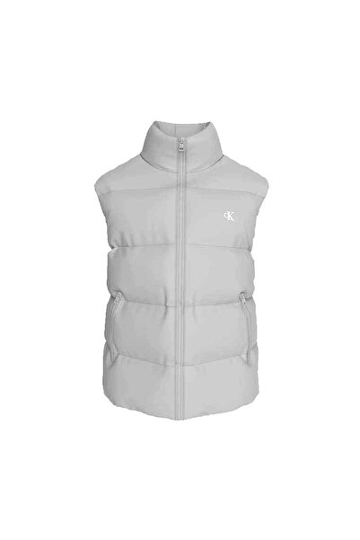 Calvin Klein Vestă matlasată cu puf, fără mâneci, pentru bărbați, mărimea S