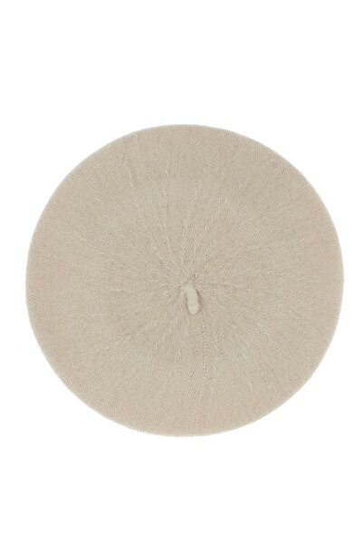 ButicCochet Women's beret, ButicCochet, wool, one size, Cream - BSC337