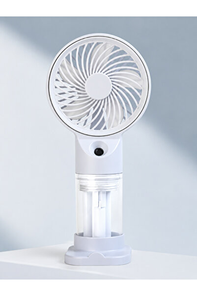 Inovaxis Su Buharlı Şarjlı 3 Hızlı Standlı Mini Fan Vantilatör