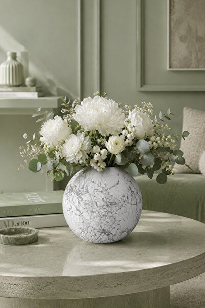 betonmall Decorative Concrete Globe Vase |   Minimalist Handmade Ball Cobalt ...