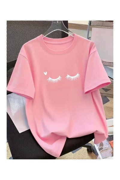 valeriae Tricou cu mânecă scurtă, croială lejeră, premium, cu imprimeu special