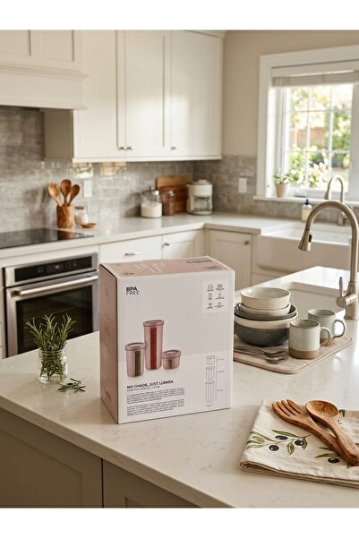 HOBBY LİFE Lumira Erzak Saklama Kabı Seti (0,6 L + 1,2 L + 1,8 L)
