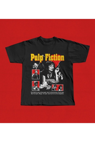 Grafftee Clothing Pulp Fiction cu imprimeu Unisex supradimensionat tricou