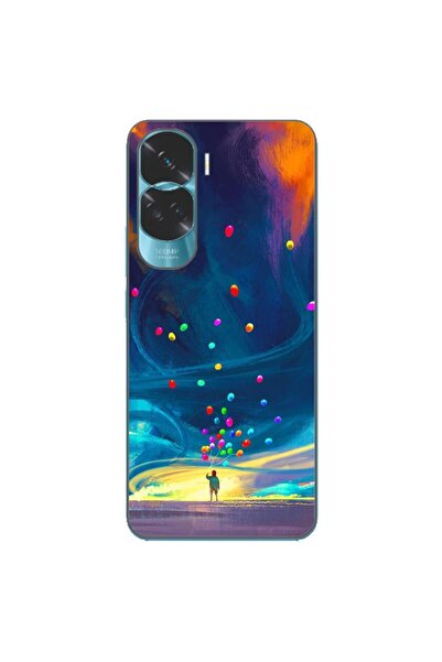 OEM Case compatible with Honor 90 Lite 5G Silicone Gel Tpu Universe Balloons ...
