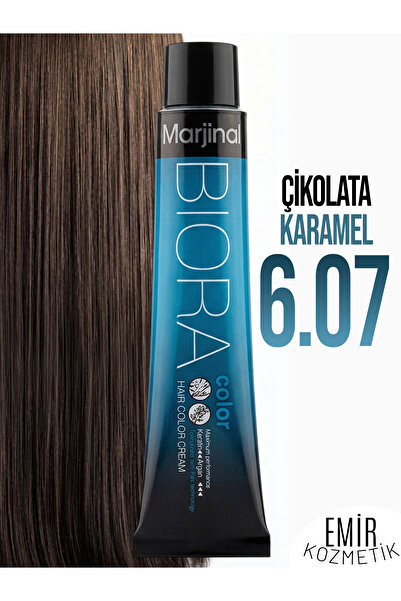 Marjinal Biora Saç Boyası - 6.07 Çikolata Karamel + Pierra Oksidan 60 ml