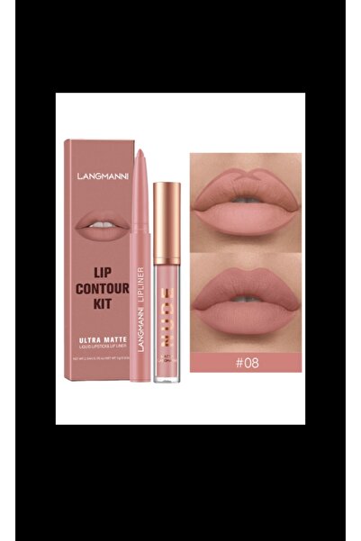 Langmanni Liquid Rouge 2.5 ml +Lip Wax Pen 1g Grade # 08