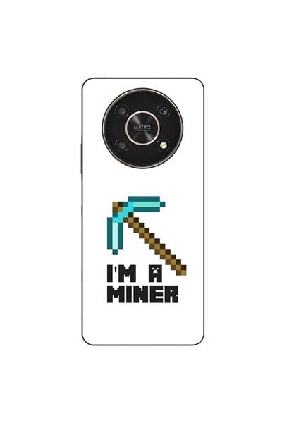 OEM Case compatible with Honor X30 Silicone Gel Tpu Minecraft Miner Pattern