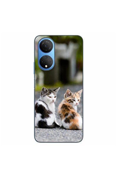 OEM Калъф, съвместим с Honor X7, силиконов гел TPU, с шарка на котенца