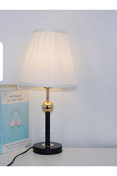 Generic Elegant Table Lamp Featuring a Modern Design in Black and Gold with W...