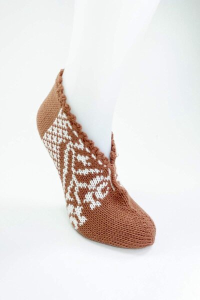 atastore2017 Hand Knitted Winter Stylish Women's Wool Booties D9
