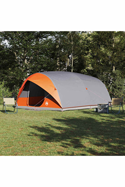 vidaxl Cort tunel Gri si Portocalie 500 x 348 x 200 cm tafta