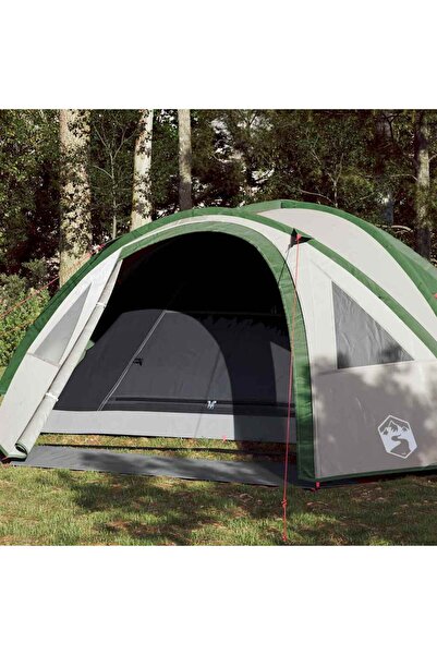vidaxl Cort de camping cupola pentru 4 persoane, verde, impermeabil