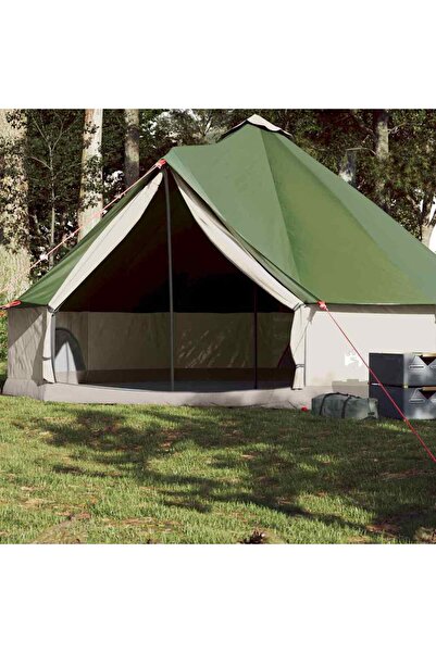vidaxl Cort de familie Tipi pentru 8 persoane, verde, impermeabil
