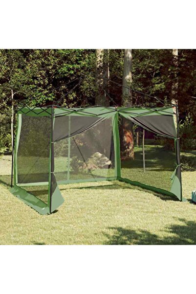 vidaxl Cort interior cu acoperis Verde 303 x 303 x 196 cm tafta