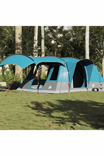 vidaxl Cort de camping pentru 5 persoane, albastru, impermeabil