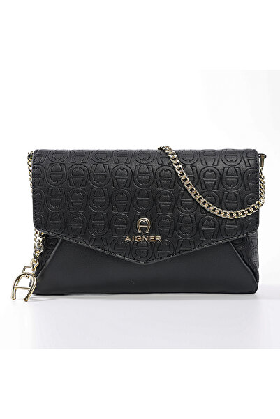 Aigner حقيبة AG الفاخرة ذات السلسلة على شكل ظرف، حقيبة يد أنيقة وعملية للنساء