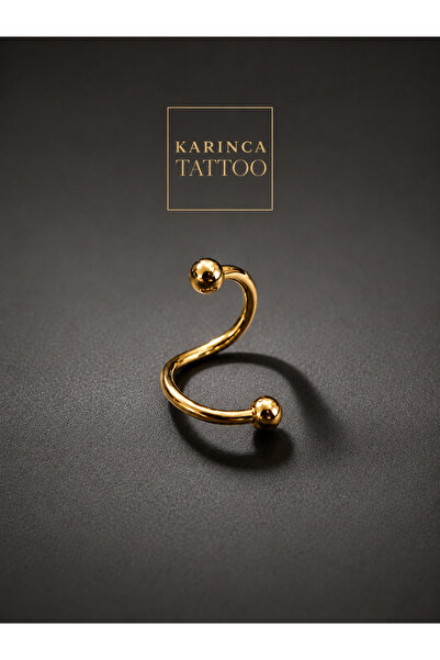 Karınca Piercing Spiral Twisted Barbell Piercing Conch Helix Tragus Orbital D...