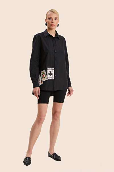 VERDA Label Print Detailed Shirt
