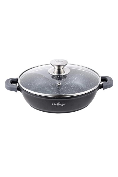 cheffinger Αντικολλητική Κατσαρόλα Σωτέζα 28 cm Induction 3.6lt με Καπάκι από...