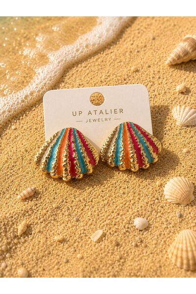 Up Atelier Plaj Modası Renkli Deniz Kabuğu Model