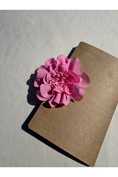 Rapunzel Accessories 10 cm Pembe Şifon Çiçek Bebek Çocuk Saç Tokası - Şifon K...