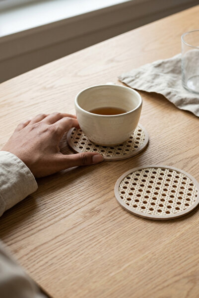Alwen Hazeran |   Coaster |   Hazeran Patterned Coasters |   Set of 2 |   Woo...