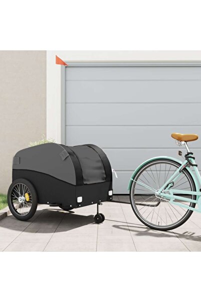 vidaxl Remorcă pentru biciclete, negru, 45 kg, fier