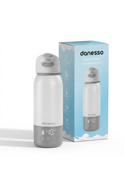 DANESSO Incalzitor Portabil Danesso® pentru Lapte si Apa, 450ml, Reglaj Tempe...