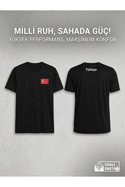 sonvadi Türkiye Siyah Yetişkin Futbol Forması Özel Tasarım Forma (kodyf01)