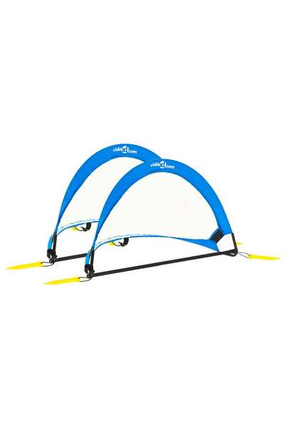 vidaxl Porți fotbal copii 2 buc. geantă depozitare 75,5x46x48 cm