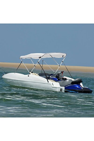 vidaxl Parasolar Bimini 3 arcuri pereți laterali, 183x(185-198)x137 cm
