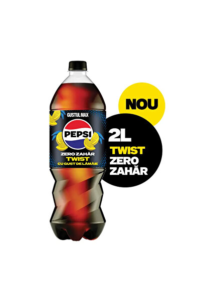 Pepsi Twist Zero Zahar, Bautura Cola, Pet, 2L