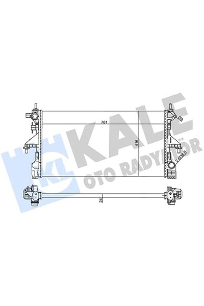 Su Radyatörü Al/Mknk 24Mm Jumper, Boxer Mt KAL 355665 1089604