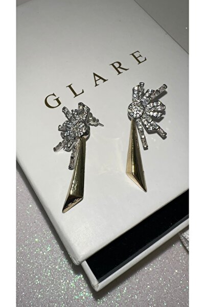 GLARE JEWELRY CO تصميم على شكل شمس، أقراط متدلية فاخرة من حجر الزركون، مصنوعة...