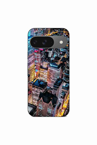 OEM Husa compatibila cu Google Pixel 9 Pro Silicon Gel Tpu Model Night City