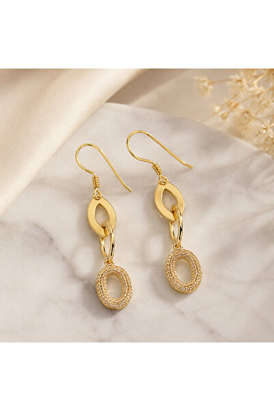 OEM Gold Statement Earrings with Zirconia – Minimalist Elegance and Premium S...