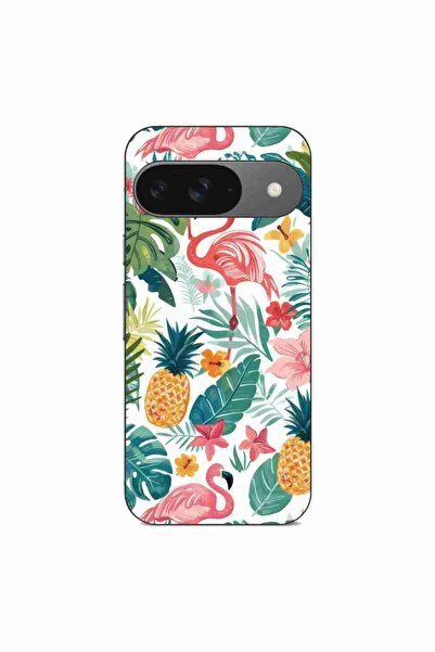 OEM Husa compatibila cu Google Pixel 9 Silicon Gel Tpu Model Tropical Pattern