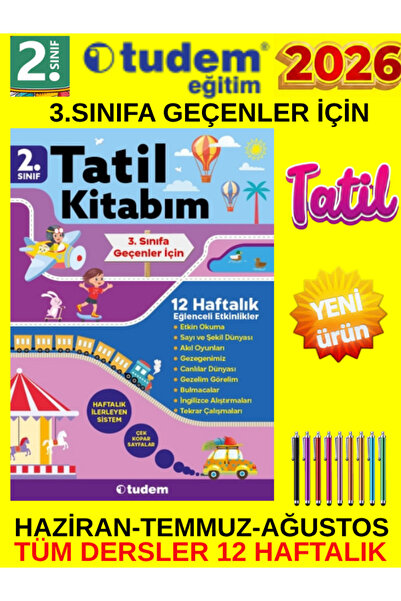 Fenomen Yayıncılık Tudem 2. Sınıf Tatil Kitabım 12 Hafta Yaz Tatili Çalışma K...
